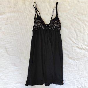 NWT Victoria's Secret Floral Nightgown Black XS
